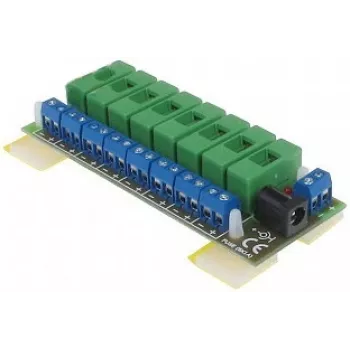 DELTA LZ-8/E unidad de distribución de corriente, 8 salidas, 10-30V DC, 8A, borne de tornillo
