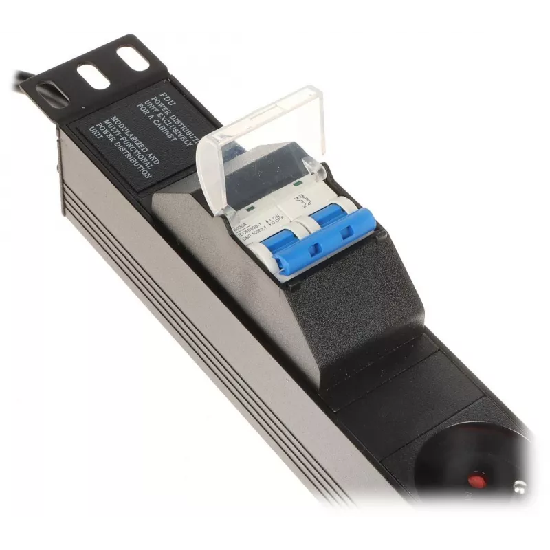 DELTA PD-6/R-2P regleta con protección contra sobretensiones 6 tomas cable de 2m negro