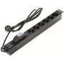 DELTA regleta de 6 tomas PD-6/R-1P negro 1,5m