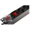 DELTA PD-8/R-IEC regleta de 8 tomas con protección contra sobretensiones 230V 10A negro