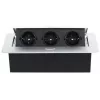 DELTA FPS-3S/CABLE regleta de mueble con 3 tomas, cable de 1,5 m, negro