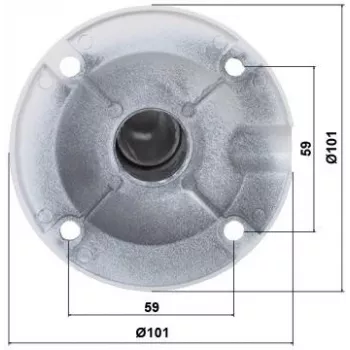 DELTA soporte de techo telescópico para cámaras BR-60X120 blanco