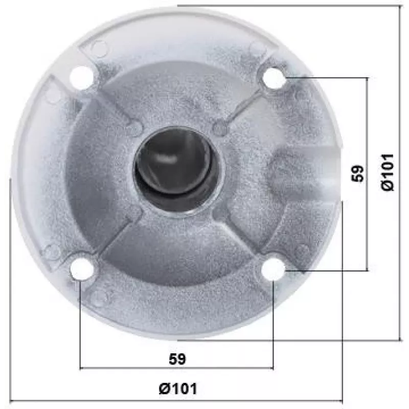 DELTA soporte de techo telescópico para cámaras BR-60X120 blanco