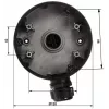 DELTA STG-1280ZJ-DM46(BLACK) caja de conexiones / soporte para cámara, negro, aleación de aluminio