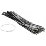DELTA Montage brida de acero inoxidable SSCT-400X7.9 - 100 uds., 400 mm de longitud, 7,9 mm de ancho, AISI 304, plata