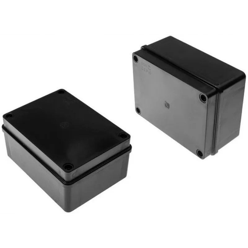 Caja de derivación hermética 150x110x70mm IP65 libre de halógenos negra PAWBOL S-B316C