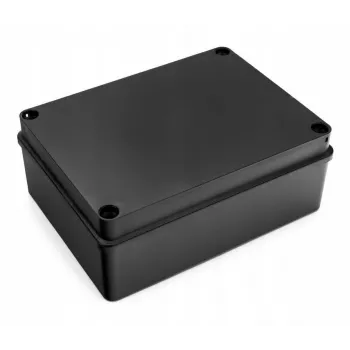 Caja de derivación hermética 190 x 140 x 70 mm sin prensaestopas IP65 libre de halógenos negra PAWBOL S-B416C