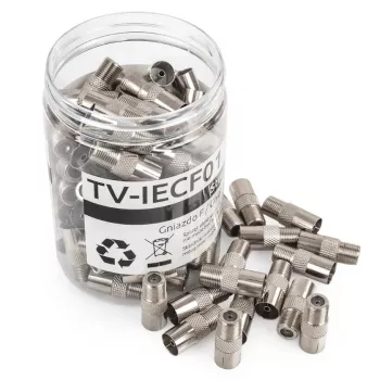 Spacetronik módulo conector coaxial F-Type / IEC - 100 uds. blanco