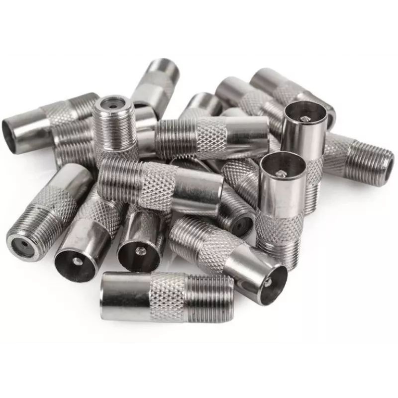 Spacetronik adaptador de F-Type hembra a coaxial TV macho - pack de 100