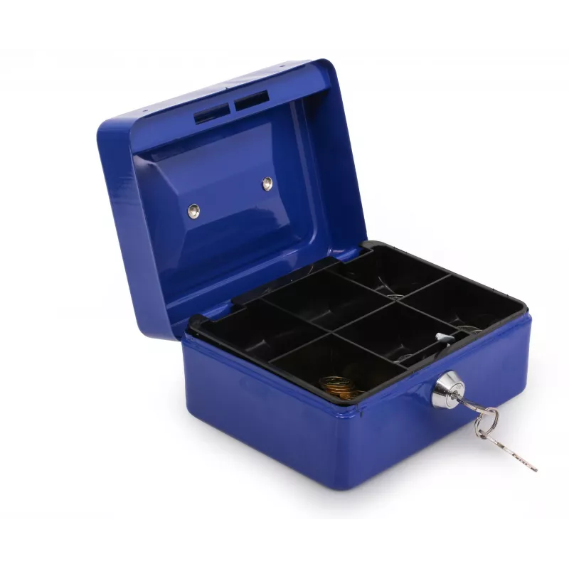 RED EAGLE BOX-150 Caja metálica para dinero con cerradura de cilindro, roja