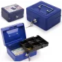 RED EAGLE BOX-150 Caja metálica para dinero con cerradura de cilindro, roja