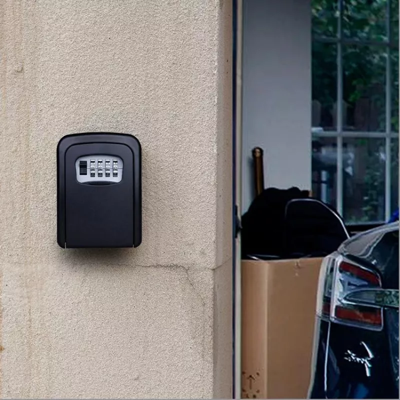 RED EAGLE Caja de llaves con cerradura de combinación, 20 llaves, gris oscuro, apta para pared