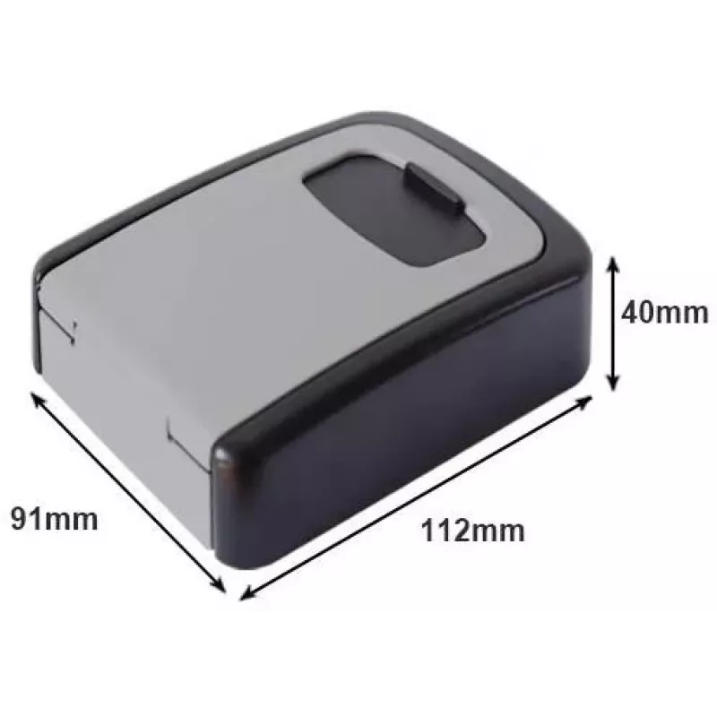 RED EAGLE Caja de llaves con cerradura de combinación, 20 llaves, gris oscuro, apta para pared