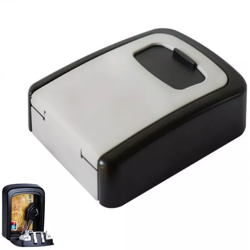 RED EAGLE Caja de llaves con cerradura de combinación, 20 llaves, gris oscuro, apta para pared