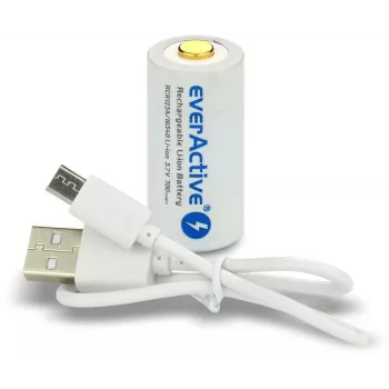 EVERACTIVE 16340 3.7V 700mAh Batería de Li-Ion recargable con circuito de protección (1 ud.)