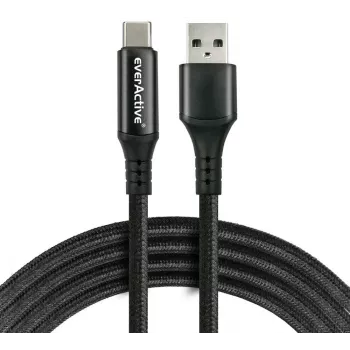 everActive CBB-2CBL Cable USB-A/USB-C con LCD 200cm 3A