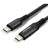 Cable USB-C a USB-C con pantalla LCD de potencia, 3m, 45W PD, negro