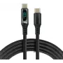 Cable USB-C a USB-C 100cm 100W PD pantalla LCD everActive CBB-1PD5L