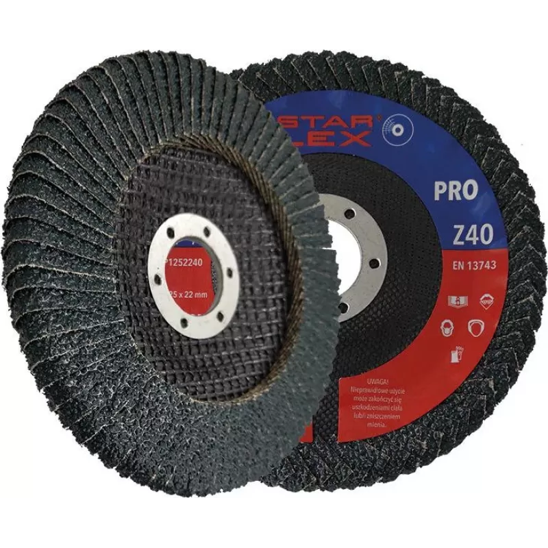 PSG Star Flex Disco de láminas 125x22,23 mm P40 corindón de circonio cónico tipo 29 TLP1252240