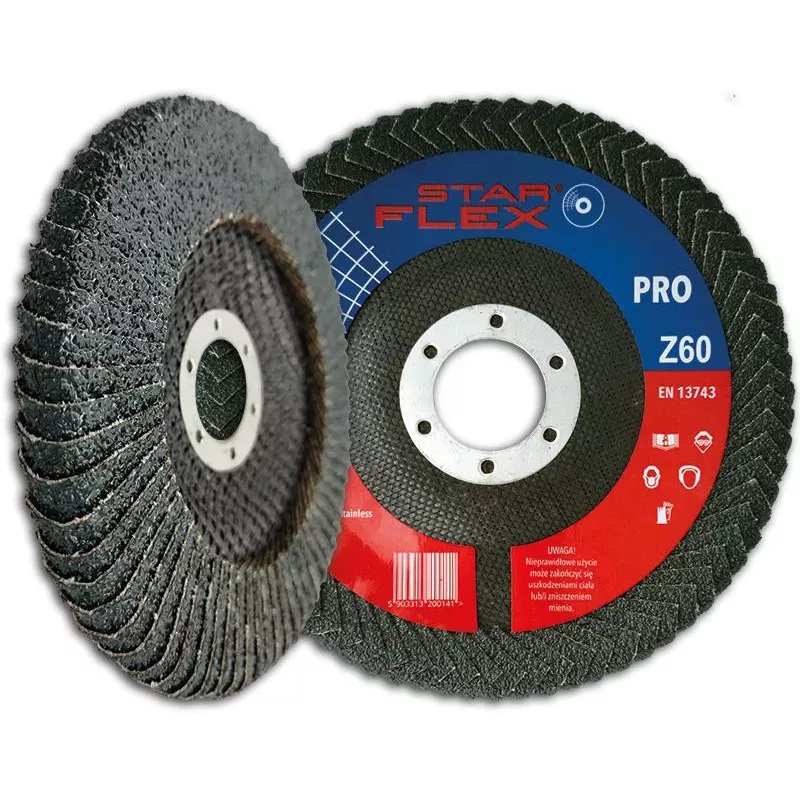 PSG Star Flex Disco de láminas 125x22,23mm P60 corindón de circonio para amoladora angular