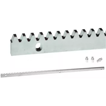 PSG Premium Cremallera 60.051 para puertas correderas - placa base de 8 mm, módulo M4, 1 metro, acero galvanizado