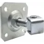 PSG Bisagra ajustable para soldar 61.019.01 con placa de montaje 100x100x4mm - rosca M20 (ojo galvanizado)
