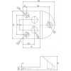 PSG 61.191 Tope de puerta atornillable (130x150/H65) con recubrimiento de goma