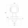 PSG 61.013.01 Bisagra para soldar - rosca M20 (ajustable, ojo galvanizado)