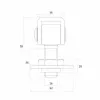 PSG 61.012.01 Bisagra para soldar - rosca M16 (ajustable, ojo galvanizado)