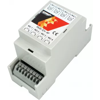 ROPAM RM5-12V-4P módulo de relé 4 canales 12V DC SPDT con indicadores LED
