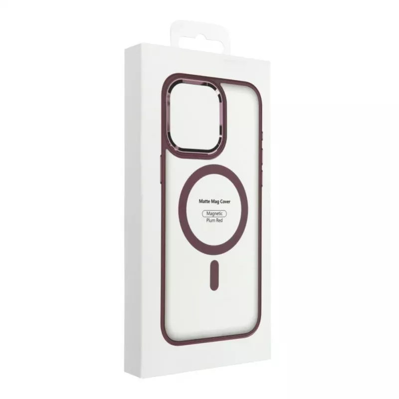 OEM Funda para iPhone 17 Pro Max Matte Mag Cover compatible con MagSafe Rojo