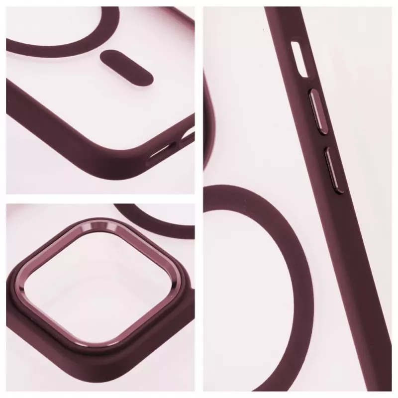OEM Funda para iPhone 17 Pro Max Matte Mag Cover compatible con MagSafe Rojo