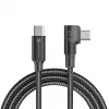 Forcell F-Energy CC-1Deg cable USB-C a USB-C 100W PD QC4.0 5A 2m negro acodado 90°