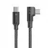 Forcell F-Energy CC-1Deg cable USB-C a USB-C 100W PD QC4.0 5A 2m negro acodado 90°