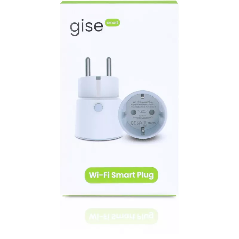 GISE SP-02 enchufe inteligente Wi-Fi con monitorización de energía, 16A, 3680W, compatible con Tuya