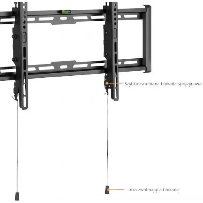 GETFORT GF-T3780-75 soporte de pared para TV inclinable para LED/LCD 37-80 pulgadas, 75 kg, VESA 650x405 mm, negro