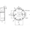 MITON MT-P1260 caja de derivación de superficie 120x60x50mm IP65 gris claro