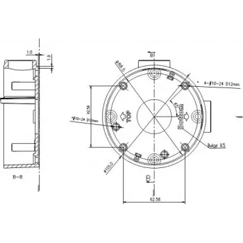 MITON MT-P1260 caja de derivación de superficie 120x60x50mm IP65 gris claro