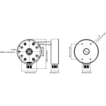 MITON MT-P1280-D21-B caja de derivación de superficie, gris (RAL 7035), IP65, IK07, ABS