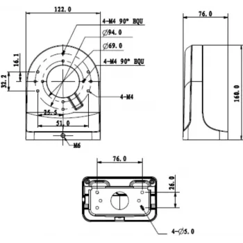 MITON MT-P204W caja de derivación de superficie IP65 blanca