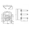 MITON MT-P150V2 adaptador de montaje en poste blanco