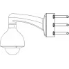 MITON MT-P150V2 adaptador de montaje en poste blanco