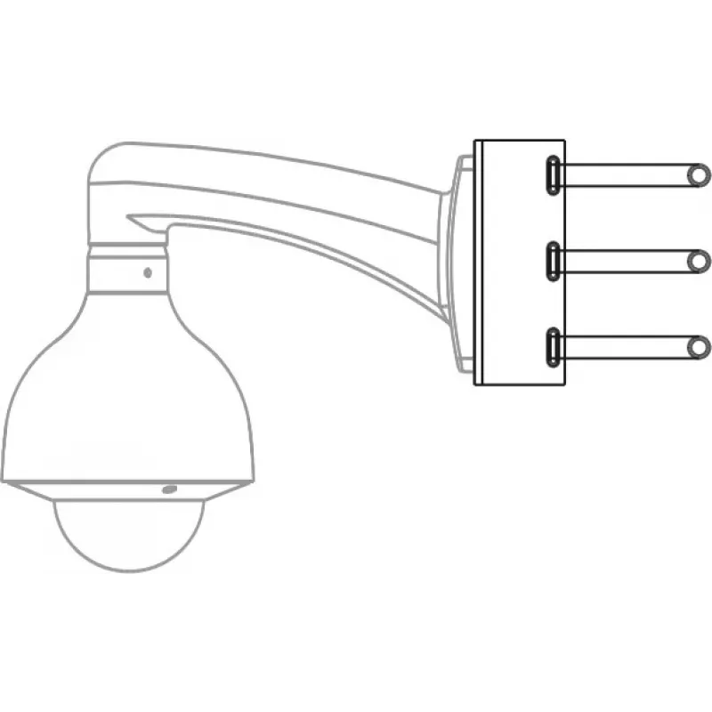 MITON MT-P150V2 adaptador de montaje en poste blanco