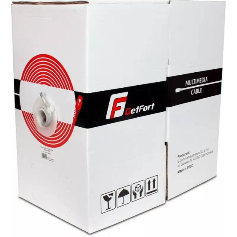 GETFORT cable de red Cat.5e U/UTP LSOH Dca 305m (1000ft) - bobina en caja