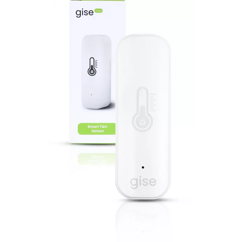 GISE Sensor inteligente de temperatura y humedad Wi-Fi blanco | Tuya | GTHS-WF-01-W