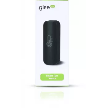 GISE Sensor inteligente de temperatura y humedad Wi-Fi negro | Tuya | GTHS-WF-01-B