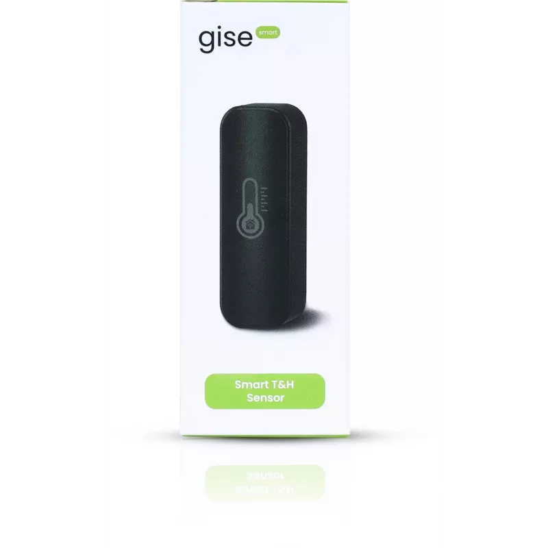 GISE Sensor inteligente de temperatura y humedad Wi-Fi negro | Tuya | GTHS-WF-01-B