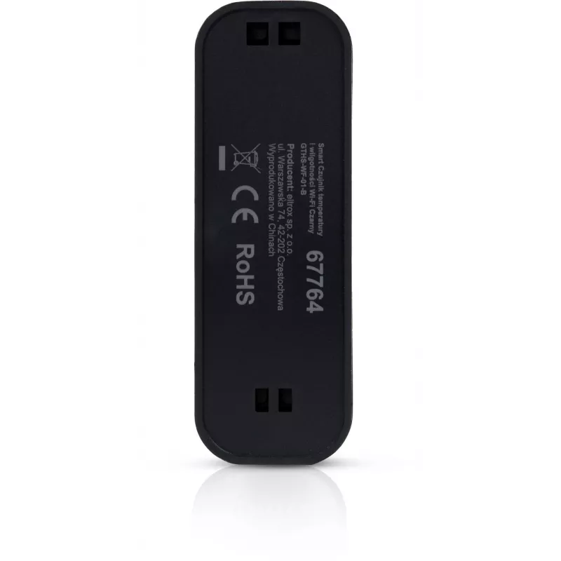 GISE Sensor inteligente de temperatura y humedad Wi-Fi negro | Tuya | GTHS-WF-01-B
