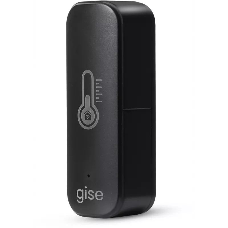 GISE Sensor inteligente de temperatura y humedad Wi-Fi negro | Tuya | GTHS-WF-01-B