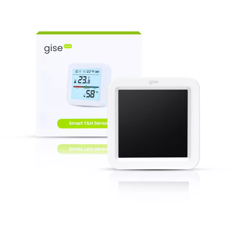 GISE Sensor inteligente de temperatura y humedad Wi-Fi Tuya GTHS-WF-02